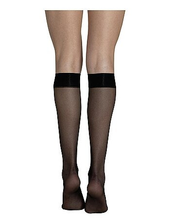 Lot de 2 paires mi-bas 15 DEN Pretty