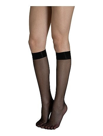 Lot de 2 paires mi-bas 15 DEN Pretty