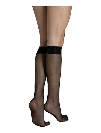 Lot de 2 paires mi-bas 15 DEN Pretty