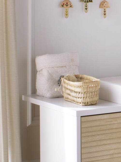 Lot de 2 panières de rangement en coton matelassé - SAUTHON - Kiabi