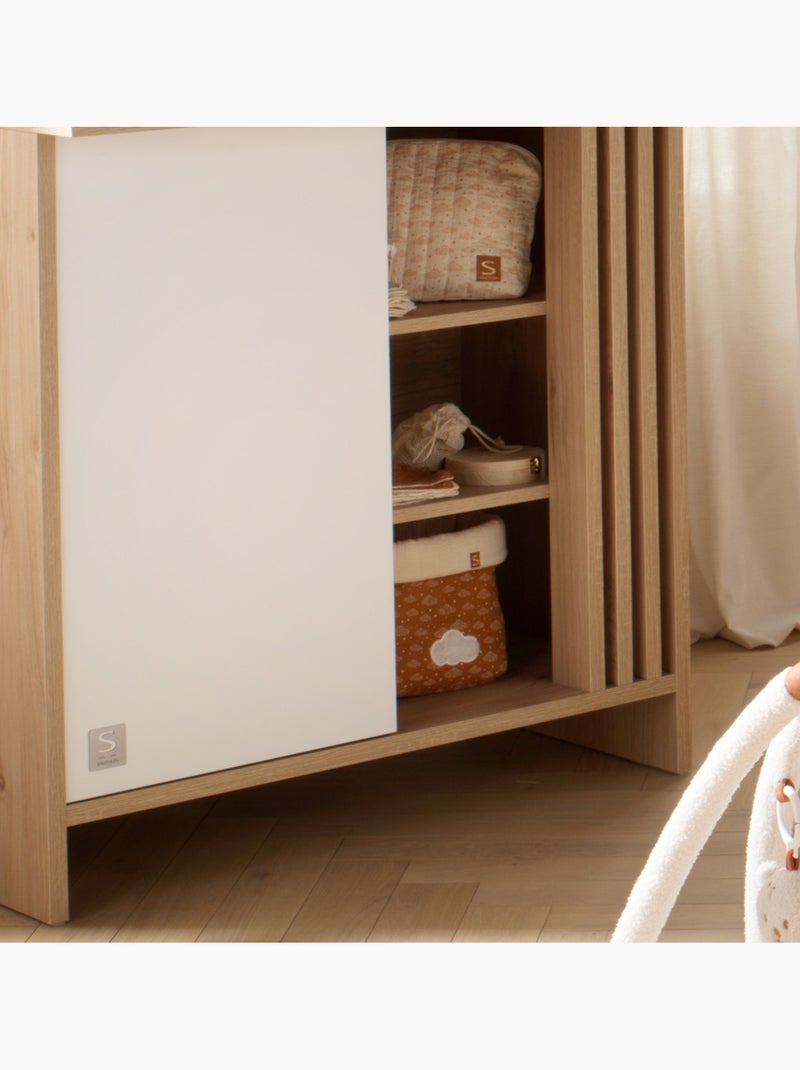Lot de 2 panières de rangement en double gaze de coton - SAUTHON Marron - Kiabi