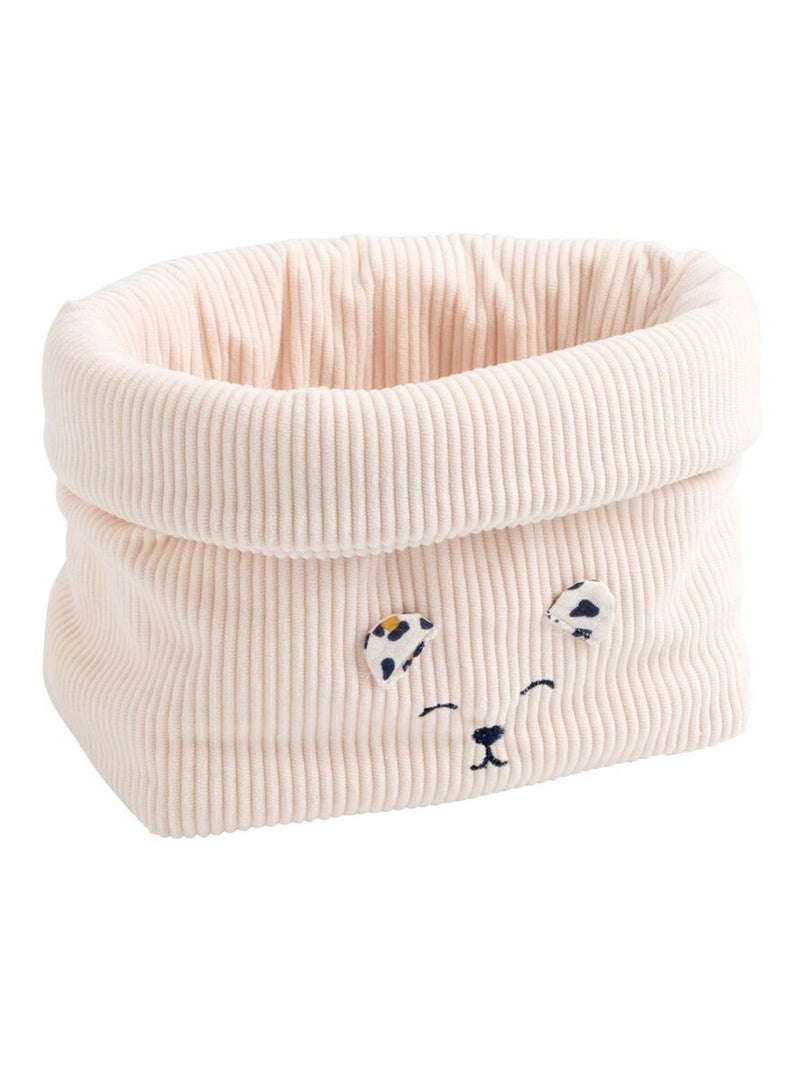 Lot de 2 panières de rangement en velours côtelé - SAUTHON Ecru - Kiabi