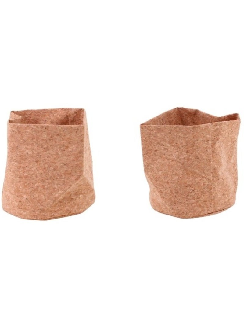 Lot de 2 panières en liège 15x16cm Beige - Kiabi