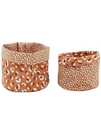 Lot de 2 panières imprimé léopard