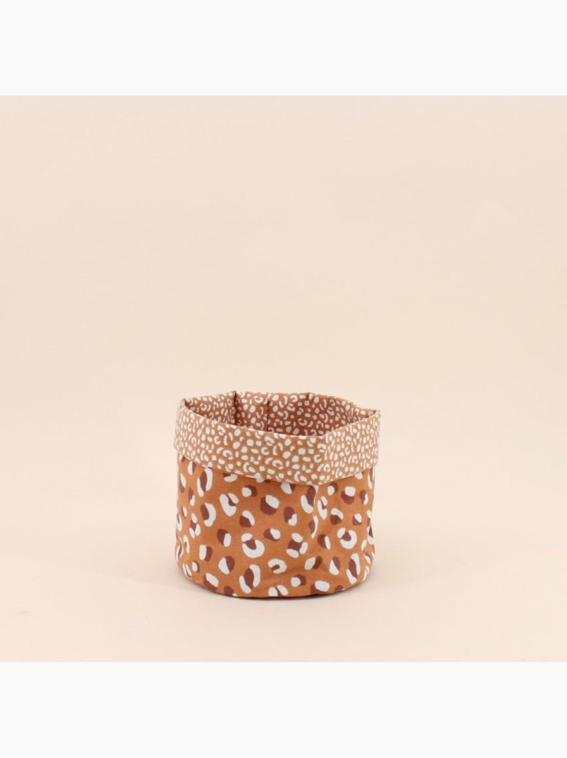 Lot de 2 panières imprimé léopard Orange - Kiabi