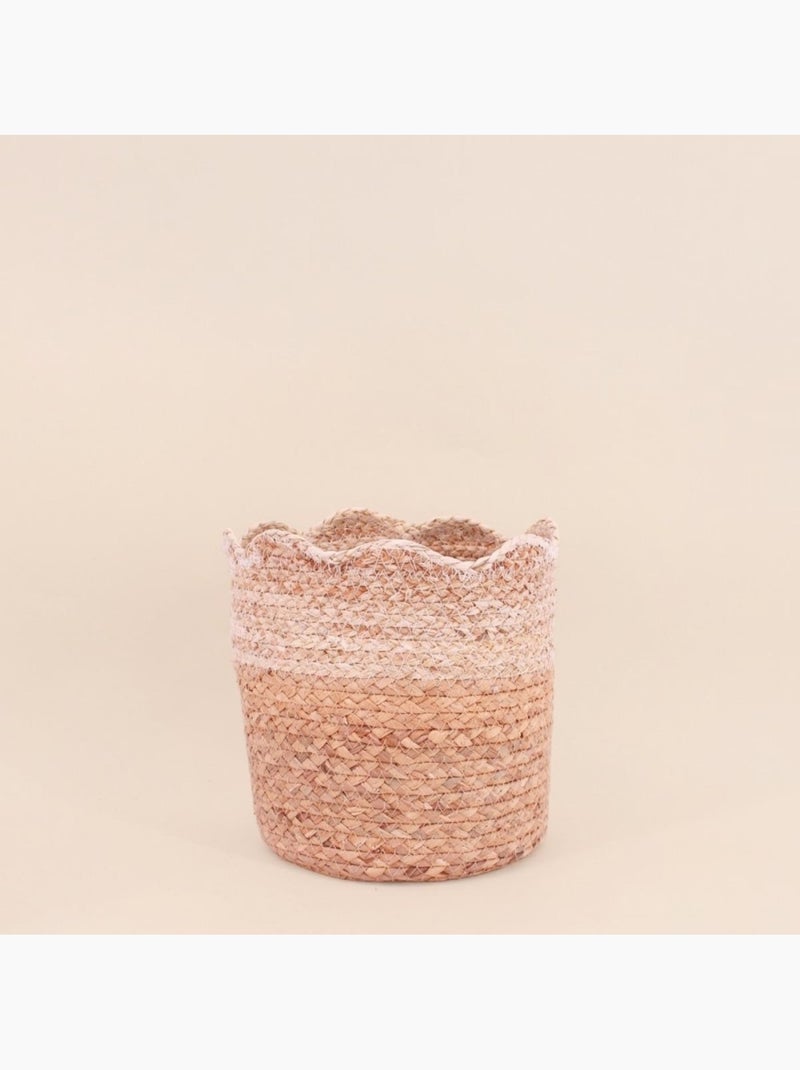 Lot de 2 paniers à corolle en jacinthe et maïs Beige - Kiabi