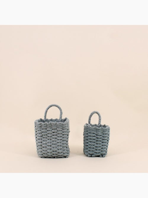 Lot de 2 paniers à suspendre en papier 15x14x14cm - Kiabi