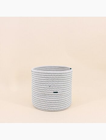 Lot de 2 paniers blancs en corde