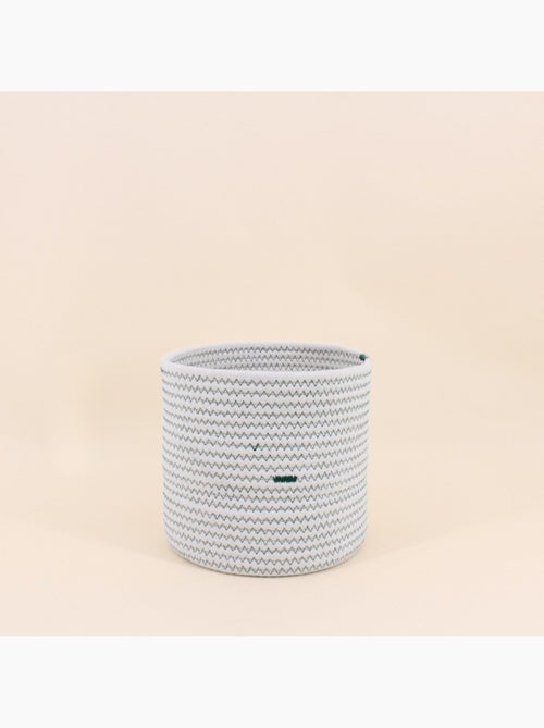 Lot de 2 paniers blancs en corde - Kiabi