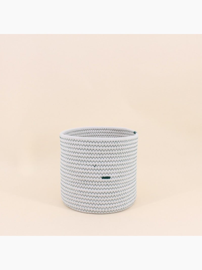 Lot de 2 paniers blancs en corde Blanc - Kiabi