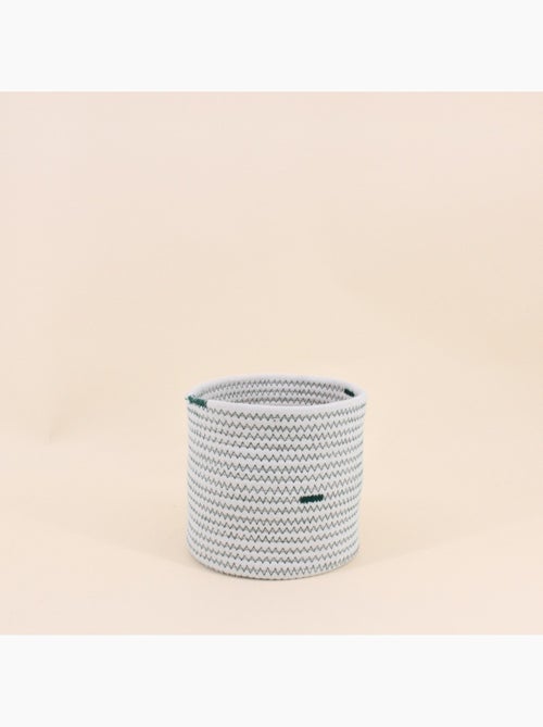 Lot de 2 paniers blancs en corde - Kiabi