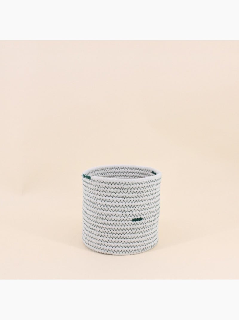 Lot de 2 paniers blancs en corde Blanc - Kiabi