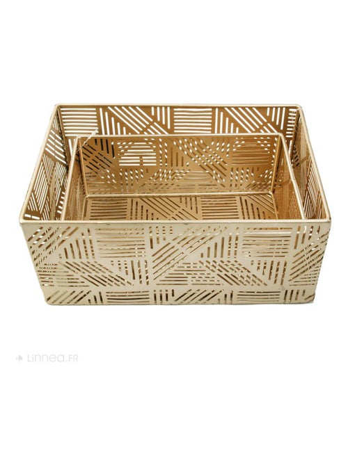 Lot de 2 paniers de rangement en métal - Kiabi