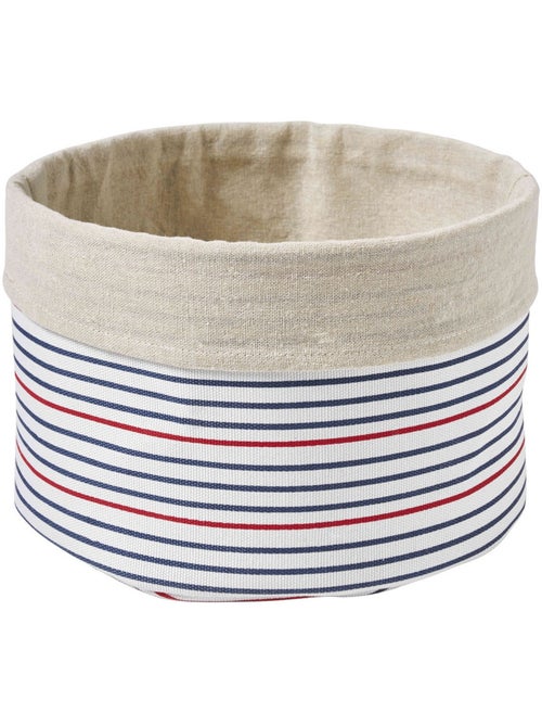 Lot de 2 paniers de rangement en polycoton rayés MAGELLAN - 27x27x17 cm - Kiabi Lot de 2 paniers de rangement en polycoton rayés MAGELLAN - 27x27x17 cm - Kiabi