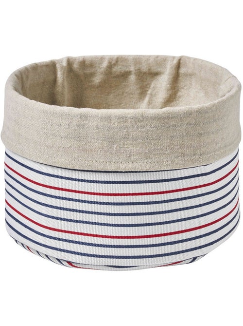 Lot de 2 paniers de rangement en polycoton rayés MAGELLAN - 27x27x17 cm - Kiabi Lot de 2 paniers de rangement en polycoton rayés MAGELLAN - 27x27x17 cm - Kiabi