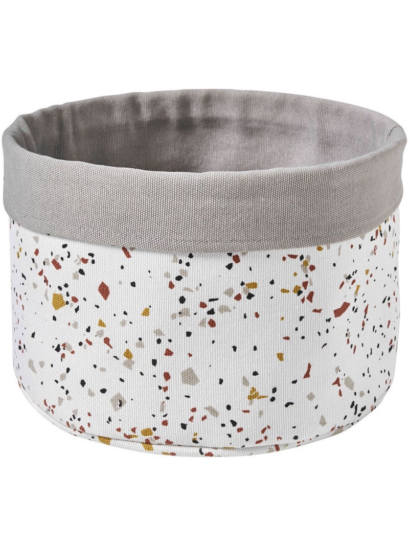 Lot de 2 paniers de rangement en polycoton terrazzo - Guy Levasseur Blanc Gris clair - Kiabi