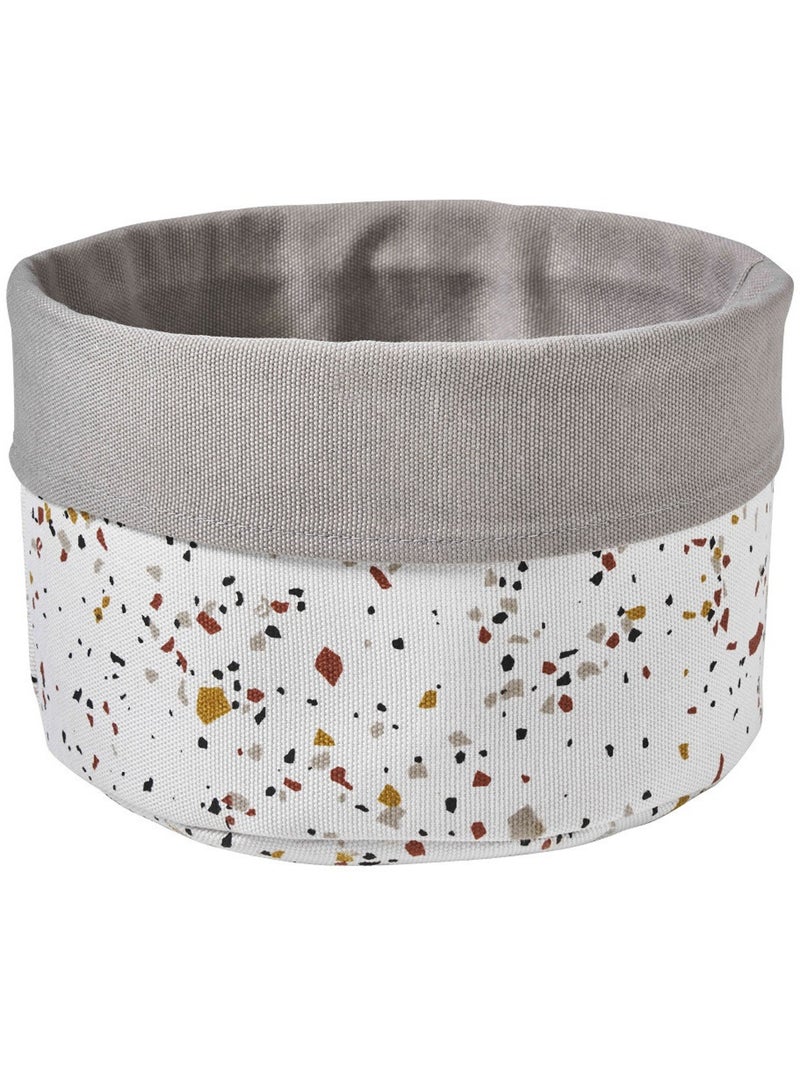Lot de 2 paniers de rangement en polycoton terrazzo - Guy Levasseur Blanc Gris clair - Kiabi