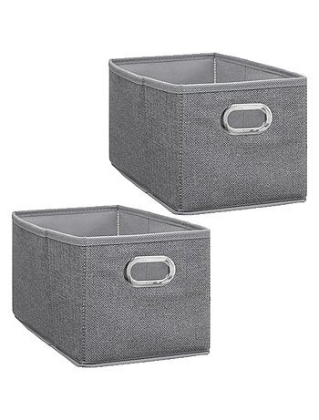 Lot de 2 paniers de rangement en tissu avec poignée MIX'N MODUL