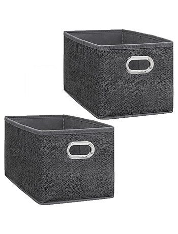 Lot de 2 paniers de rangement en tissu avec poignée MIX'N MODUL