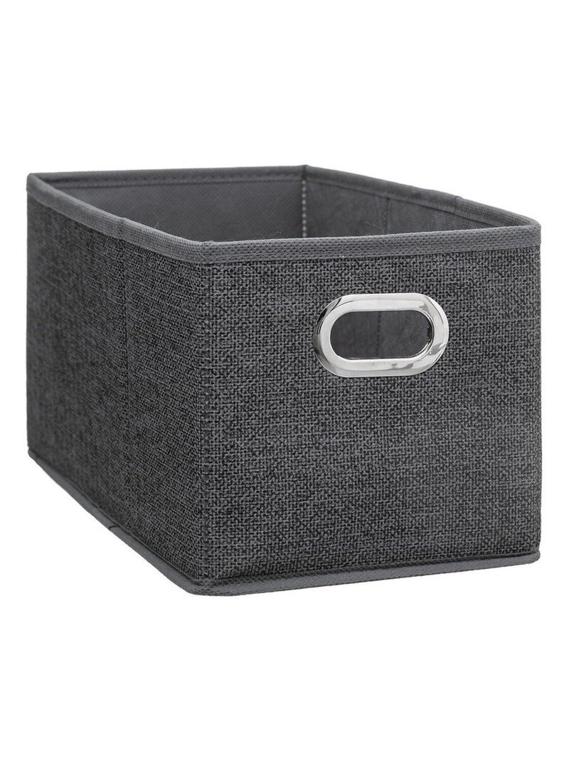 Lot de 2 paniers de rangement en tissu avec poignée MIX'N MODUL Gris foncé - Kiabi