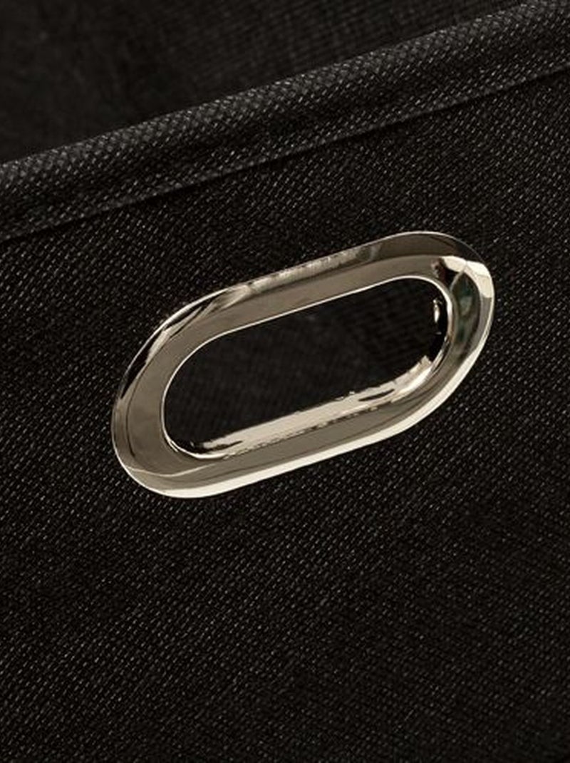 Lot de 2 paniers de rangement en tissu avec poignée MIX'N MODUL Noir - Kiabi