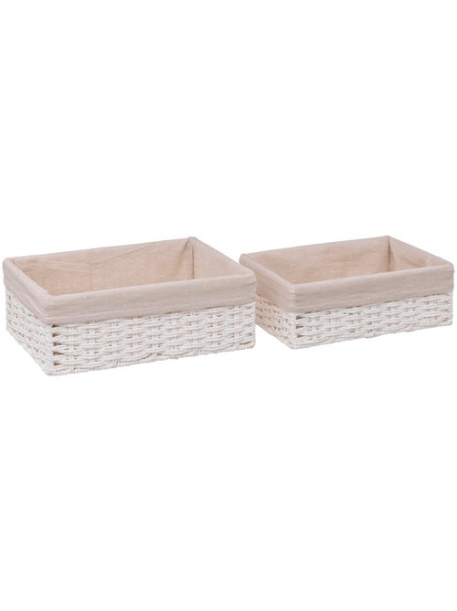 Lot de 2 paniers de rangement VANNERIE - Kiabi