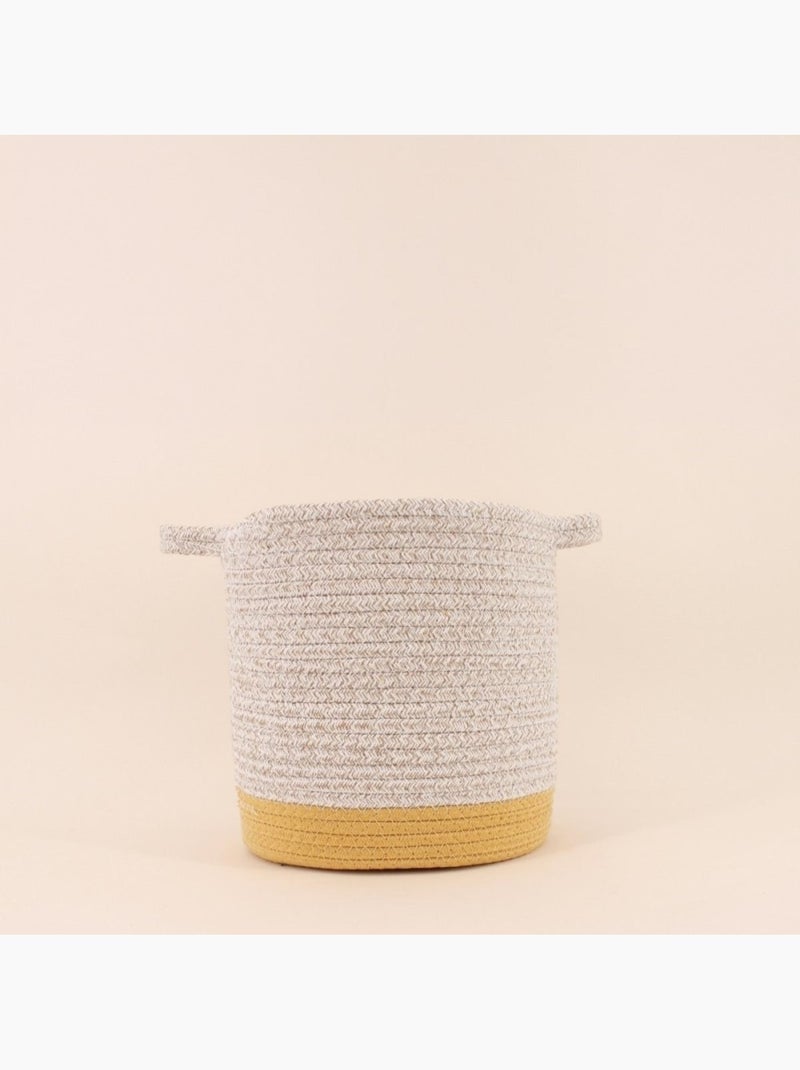 Lot de 2 paniers en corde colorés Beige - Kiabi