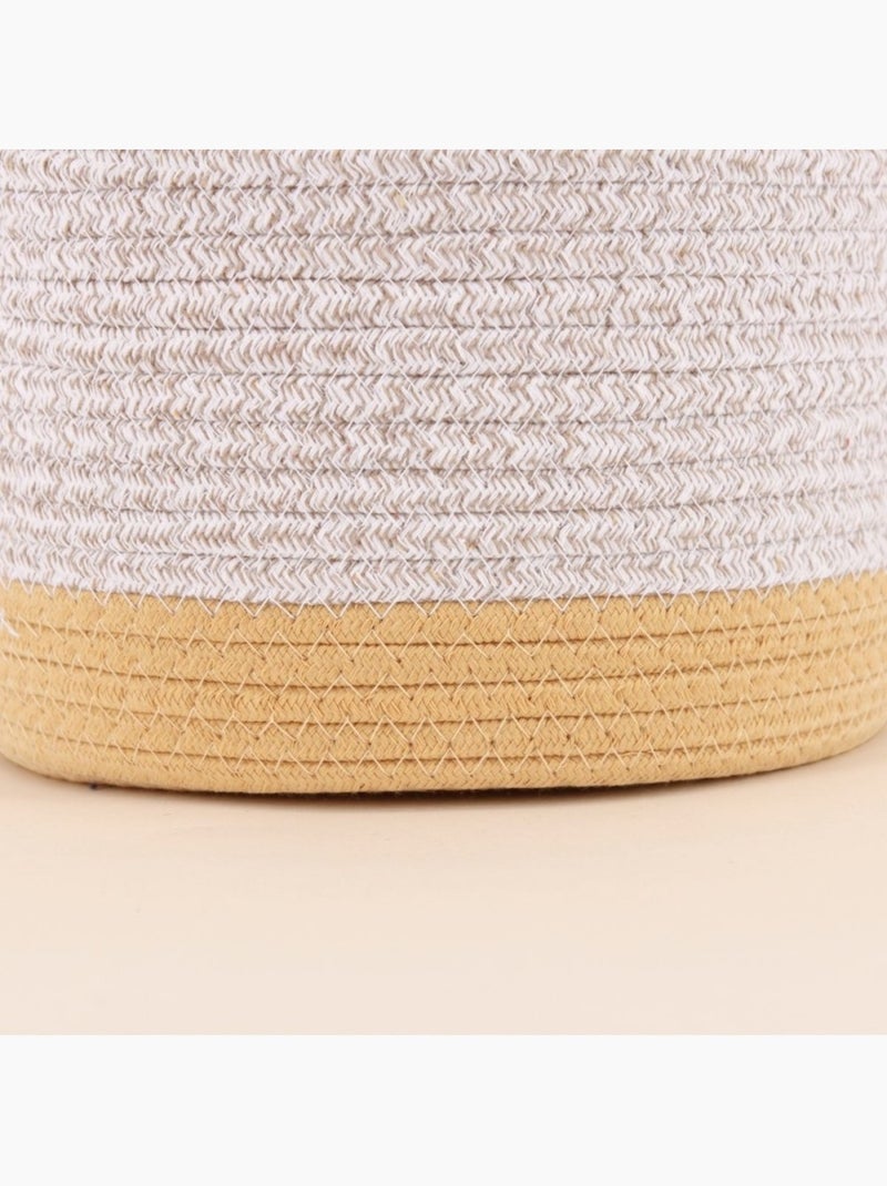 Lot de 2 paniers en corde colorés Beige - Kiabi
