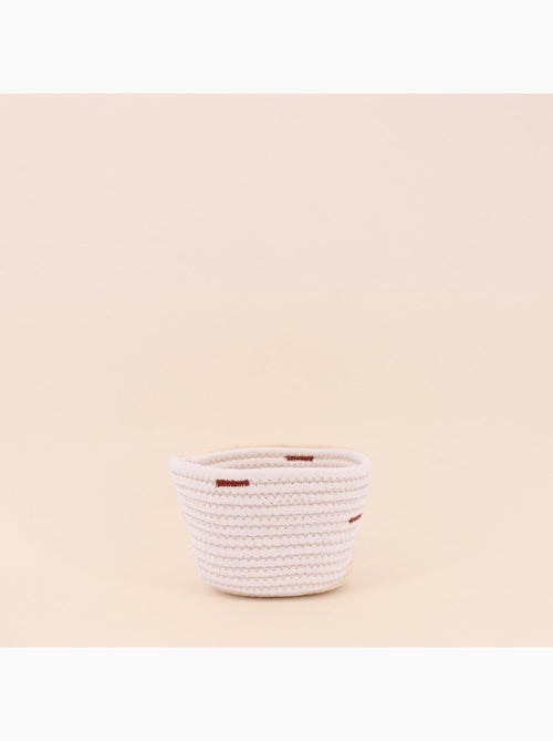 Lot de 2 paniers en corde crème 11x16cm - Kiabi