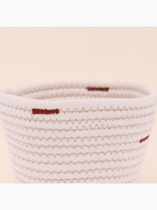 Lot de 2 paniers en corde crème 11x16cm - Kiabi