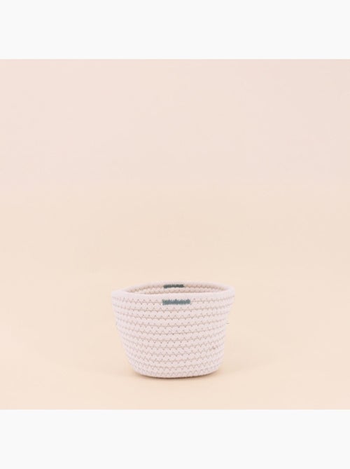 Lot de 2 paniers en corde crème 11x16cm - Kiabi