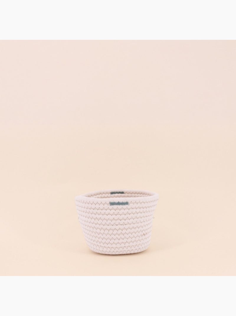 Lot de 2 paniers en corde crème 11x16cm Blanc - Kiabi