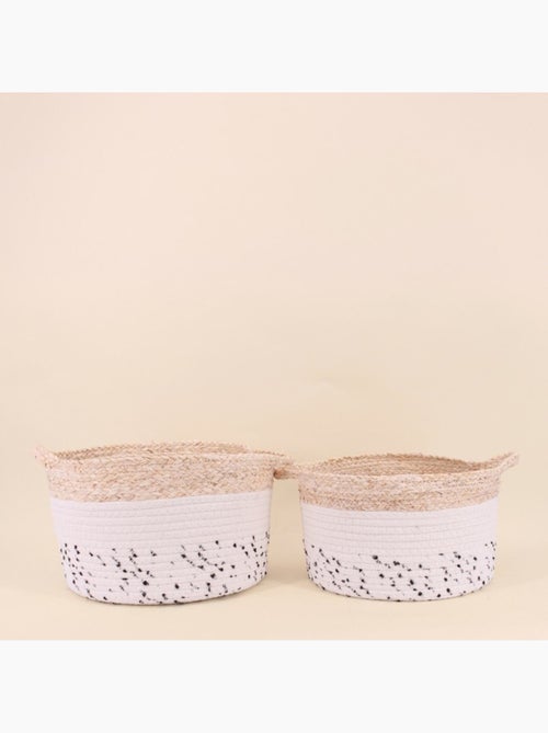 Lot de 2 paniers en corde et fibres naturelle - Kiabi