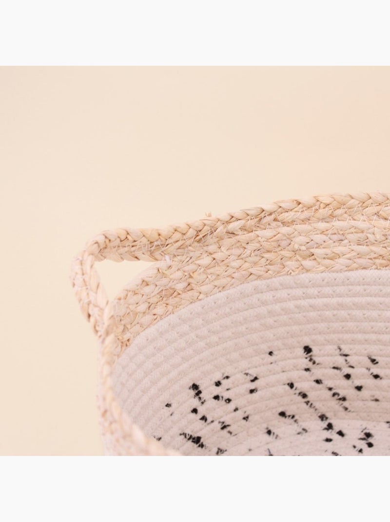 Lot de 2 paniers en corde et fibres naturelle Beige - Kiabi