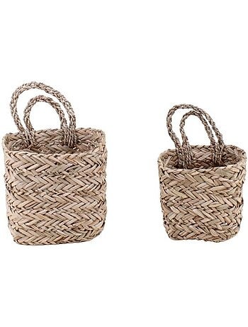 Lot de 2 paniers en fibres naturelles