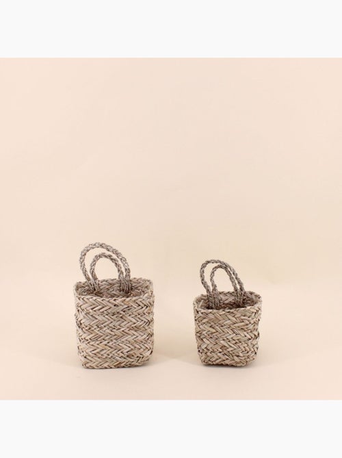 Lot de 2 paniers en fibres naturelles - Kiabi