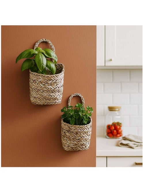 Lot de 2 paniers en fibres naturelles - Kiabi