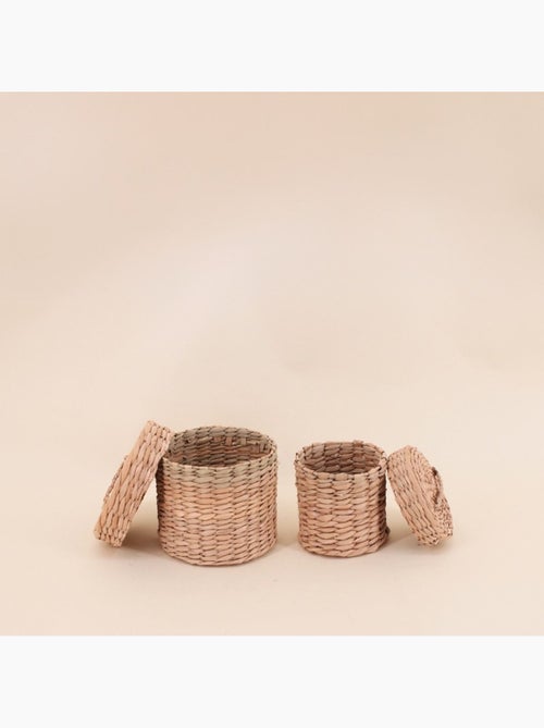 Lot de 2 paniers en jacinthe d'eau - Kiabi