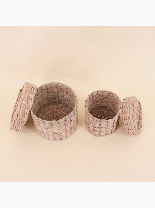Lot de 2 paniers en jacinthe d'eau - Kiabi