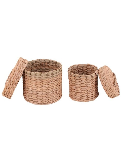 Lot de 2 paniers en jacinthe d'eau - Kiabi