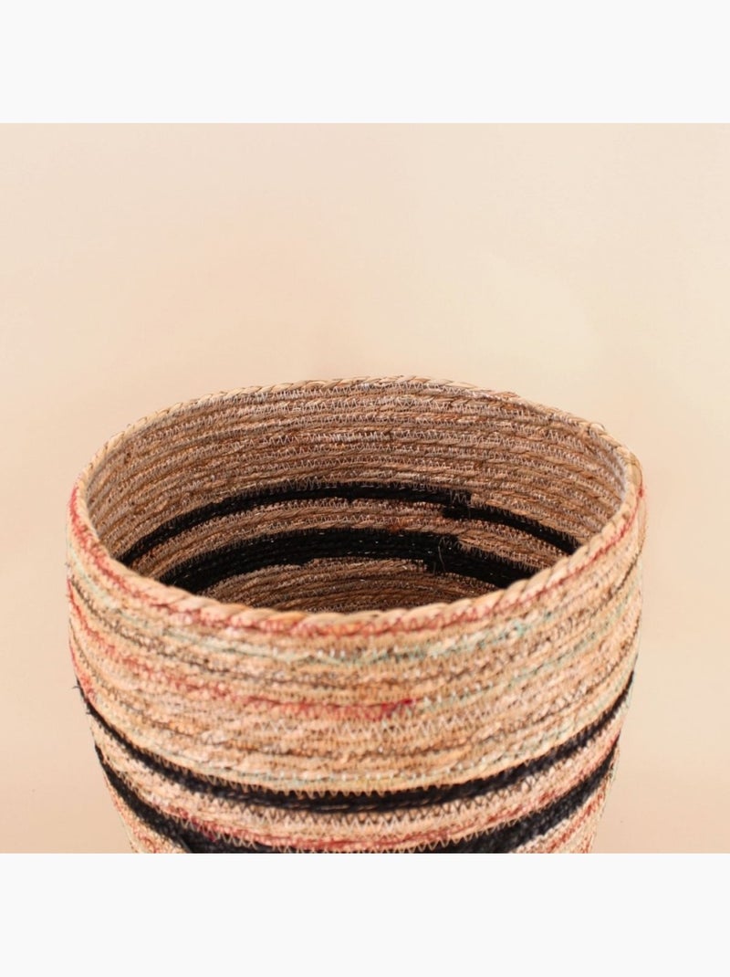 Lot de 2 paniers hauts en fibres naturelles Beige - Kiabi