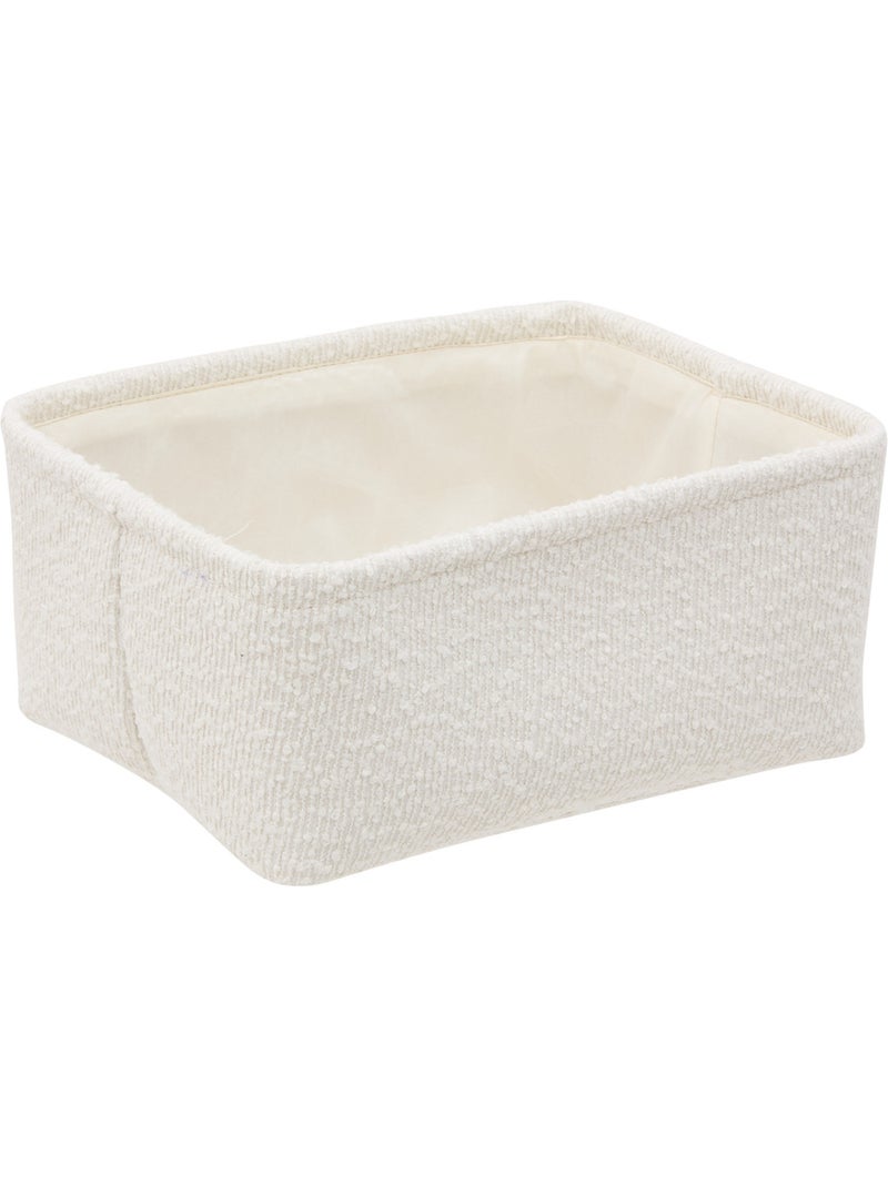 Lot de 2 paniers rectangulaires BOUCLETTE Blanc - Kiabi