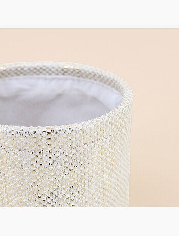 Lot de 2 paniers ronds en coton doré 15,5x13cm
