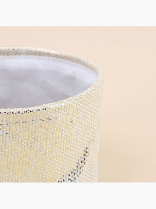 Lot de 2 paniers ronds en coton doré 15,5x13cm - Kiabi