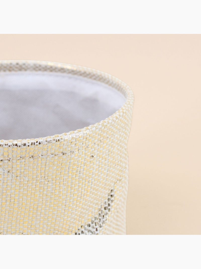 Lot de 2 paniers ronds en coton doré 15,5x13cm Doré - Kiabi