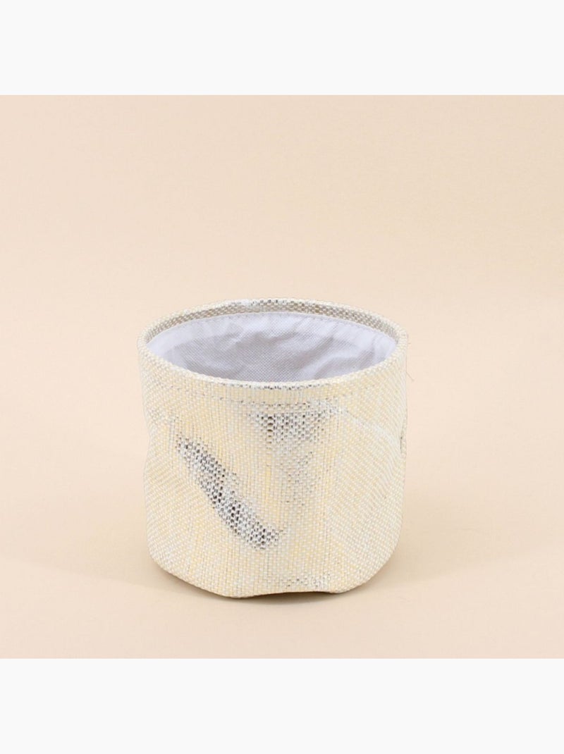 Lot de 2 paniers ronds en coton doré 15,5x13cm Doré - Kiabi
