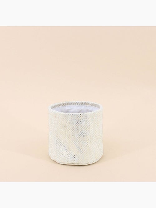Lot de 2 paniers ronds en coton doré 15,5x13cm - Kiabi