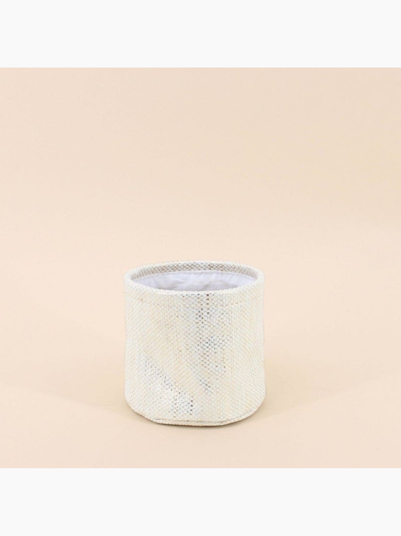 Lot de 2 paniers ronds en coton doré 15,5x13cm Doré - Kiabi