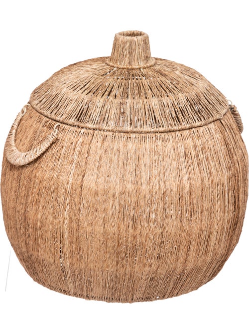 Lot de 2 paniers ronds en jute sur structure métal BALAYA - Kiabi