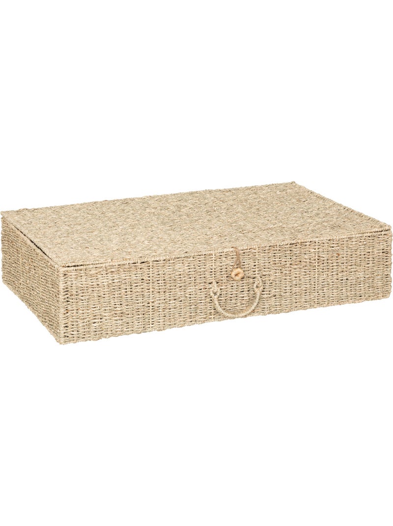 Lot de 2 paniers XL en paille tressée à poignées CORA Beige - Kiabi